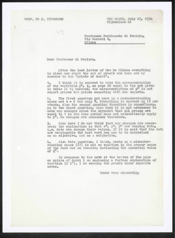 Letter to Ferdinando Di Fenizio