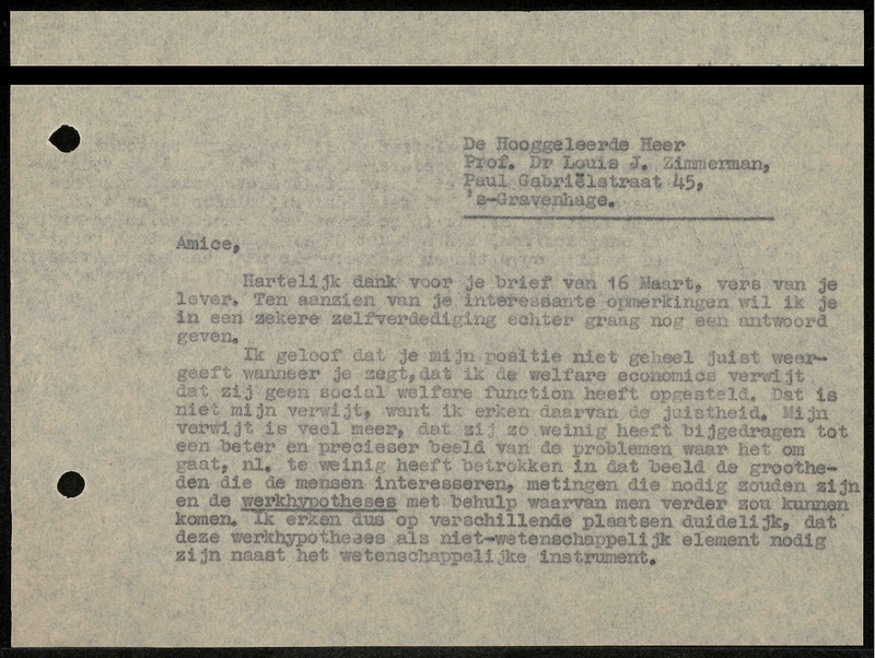 Letter to L.J. Zimmerman