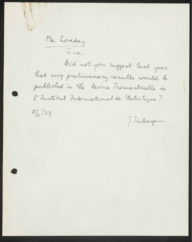 Letter to A. Loveday