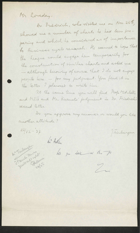 Letter to A. Loveday