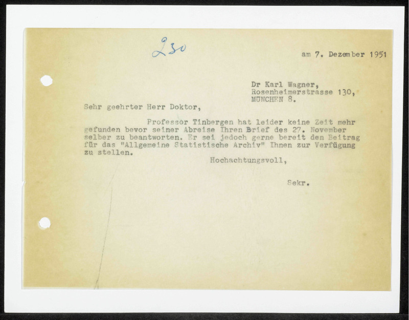 Letter to Karl Wagner