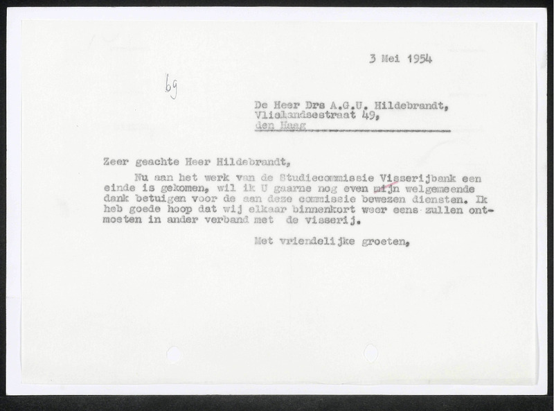 Letter to A.G.U. Hildebrandt