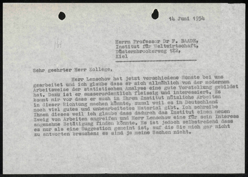 Letter to F. Baade