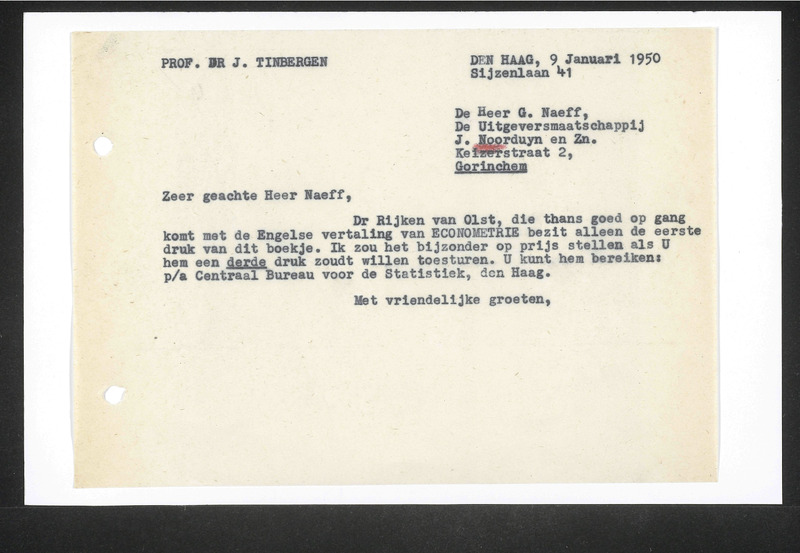 Letter to G. Naeff