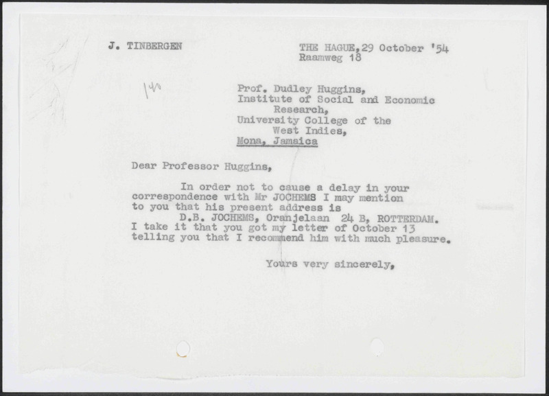Letter to H. Huggins
