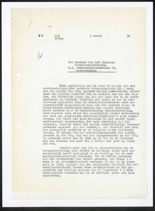 Letter to H.J. Witteveen