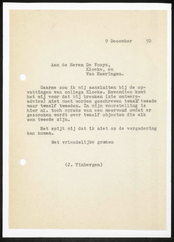 Letter to de Vooys