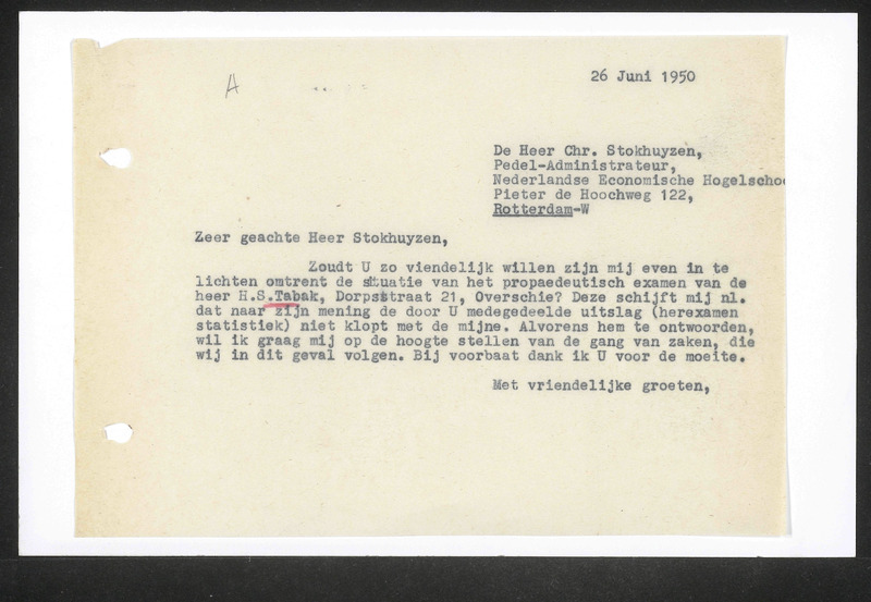 Letter to Ch. Stokhuyzen
