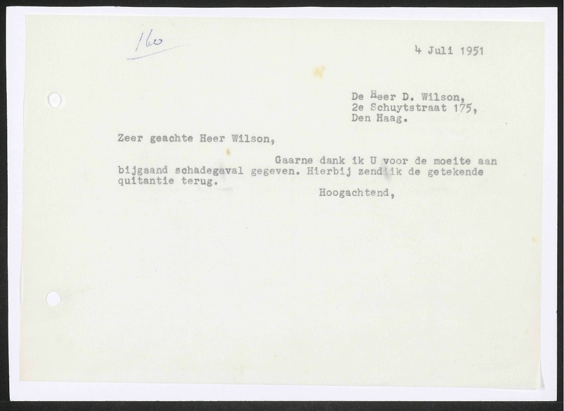 Letter to D. Wilson