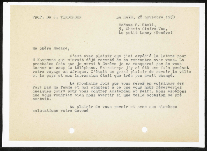 Letter to S. Stoll