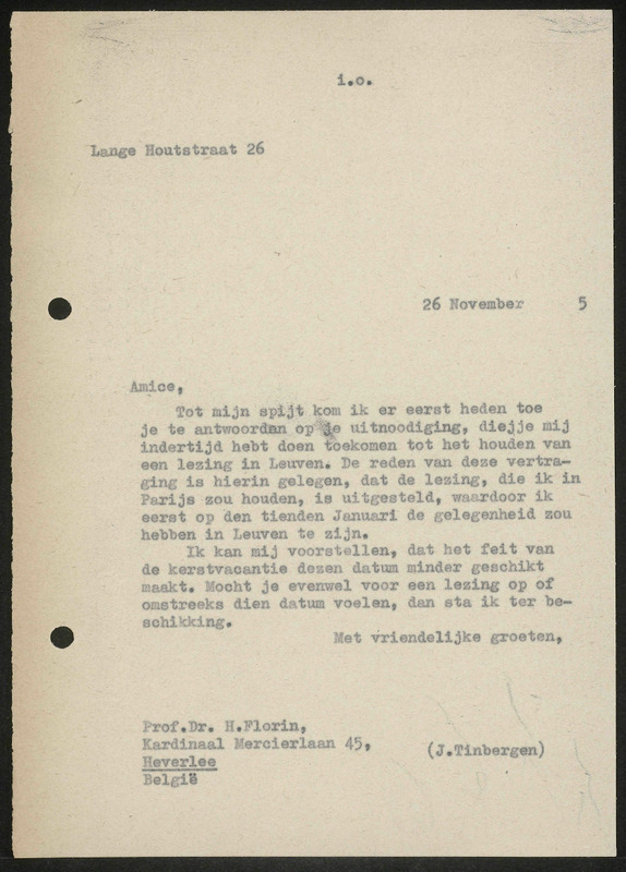 Letter to H. Florin