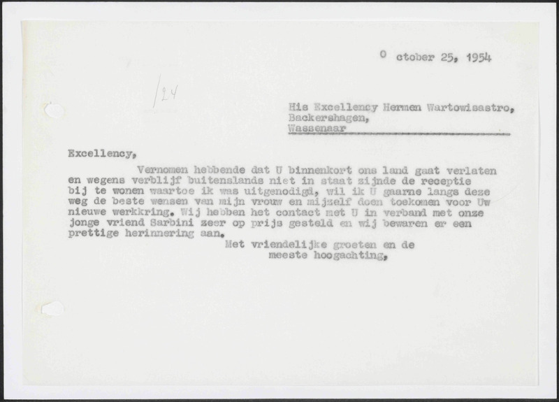 Letter to Hermen Wartowisastro