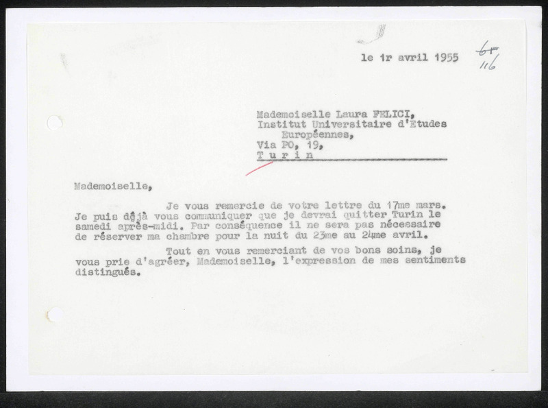 Letter to L. Felici
