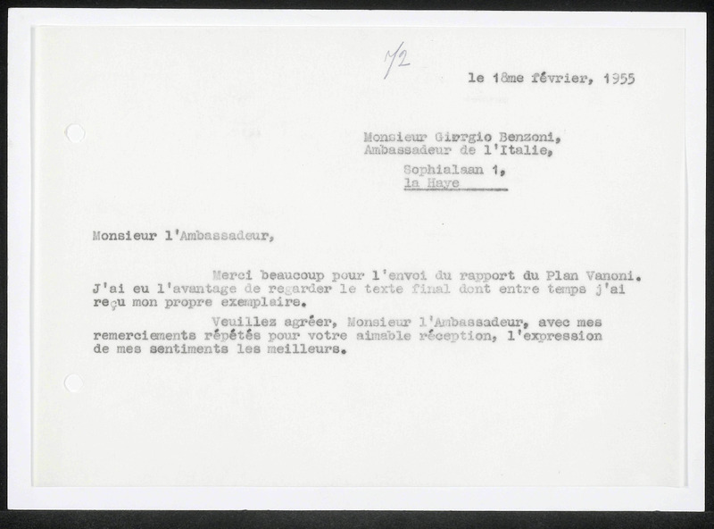 Letter to G. Benzoni