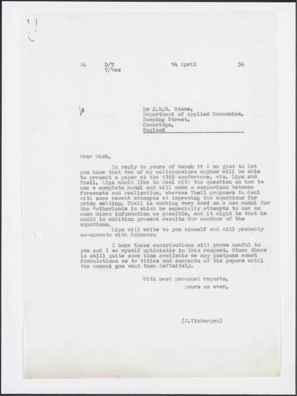 Letter to J.R.N. Stone