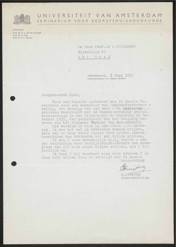 Letter to Th. Limperg (Jr.)