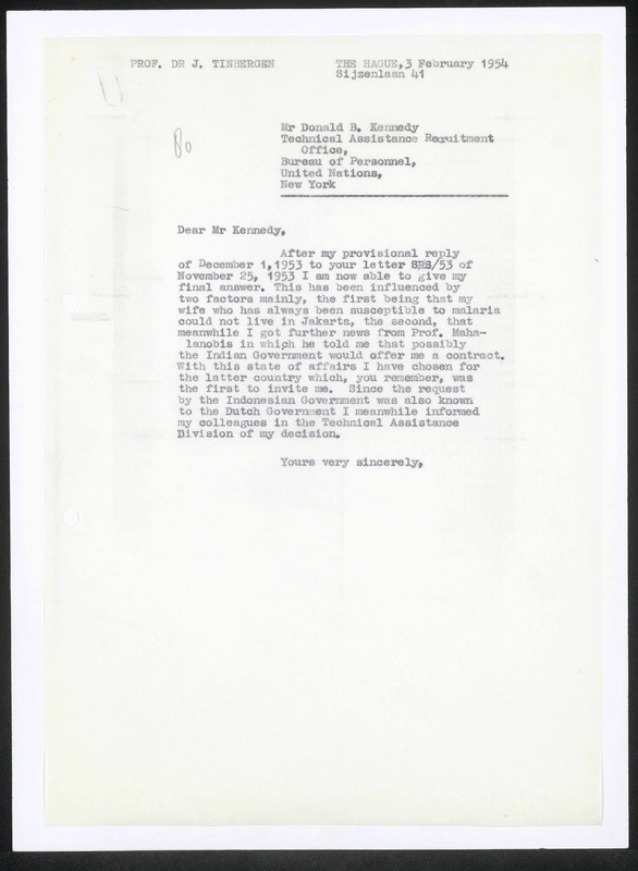 Letter to D.B. Kennedy