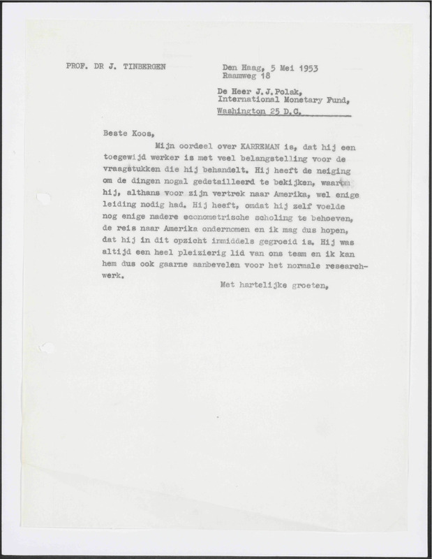 Letter to J.J. Polak