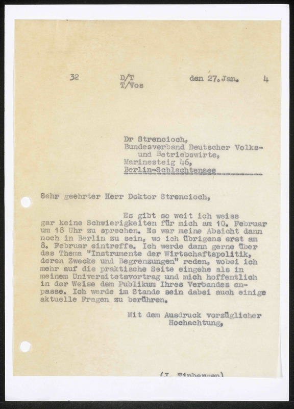 Letter to Strencioch