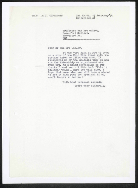 Letter to Oakley