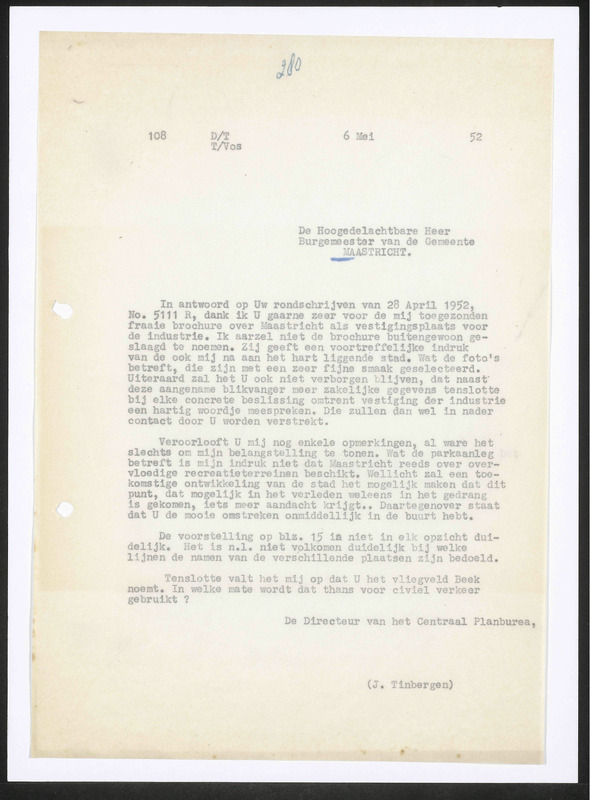 Letter to Gemeente Maastricht
