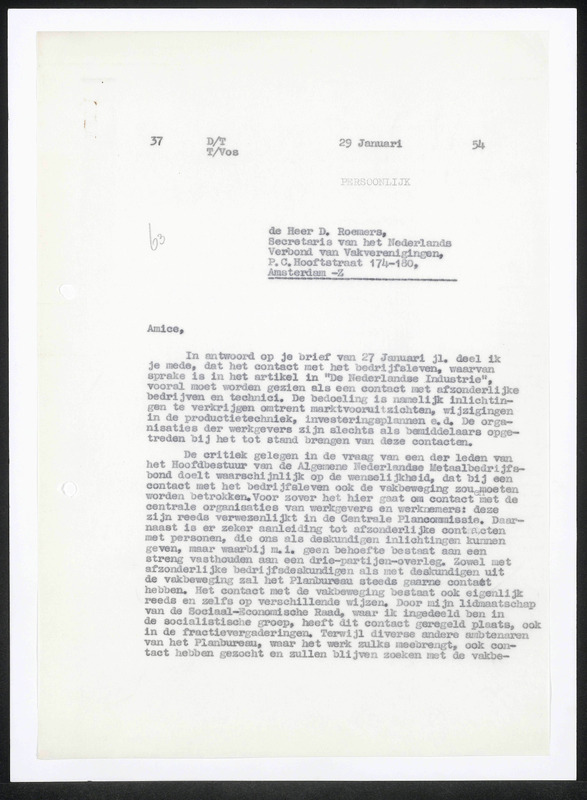 Letter to D. Roemers