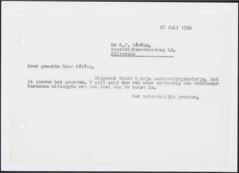 Letter to R.P. Sévèke