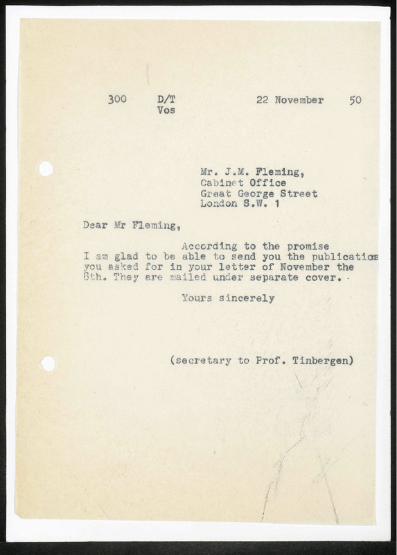 Letter to J.M. Fleming