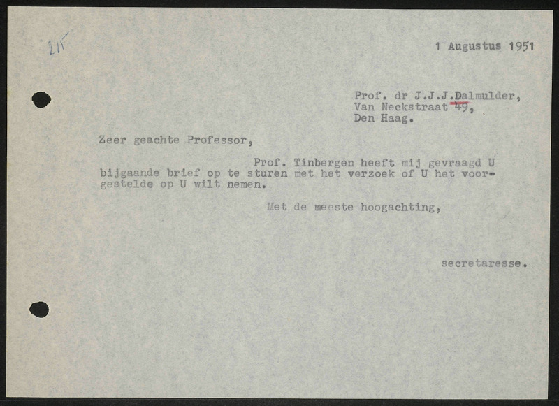 Letter to J.J.J. Dalmulder