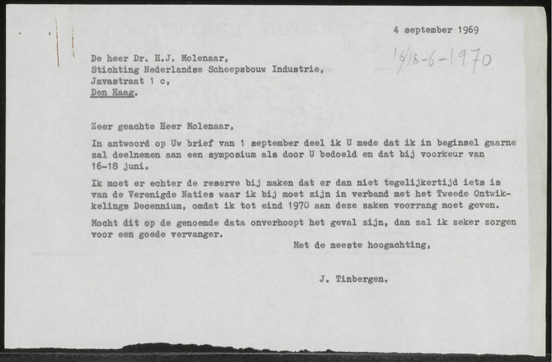 Letter to Molenaar