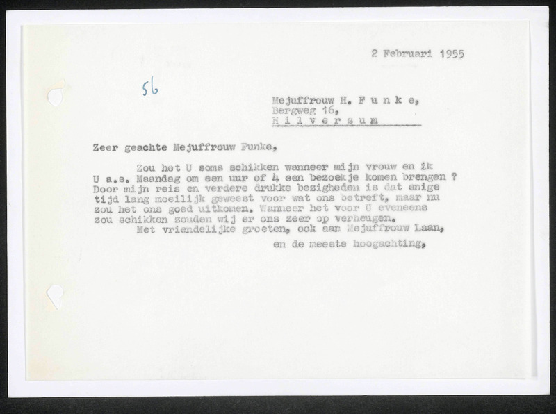 Letter to H. Funke