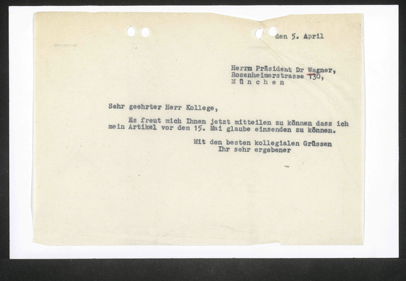 Letter to Karl Wagner