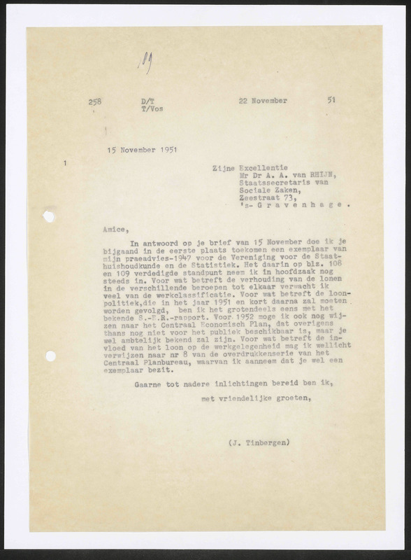Letter to A.A. van Rhijn