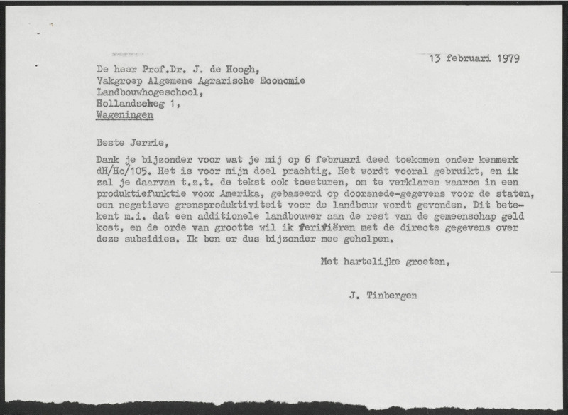 Letter to J. de Hoogh