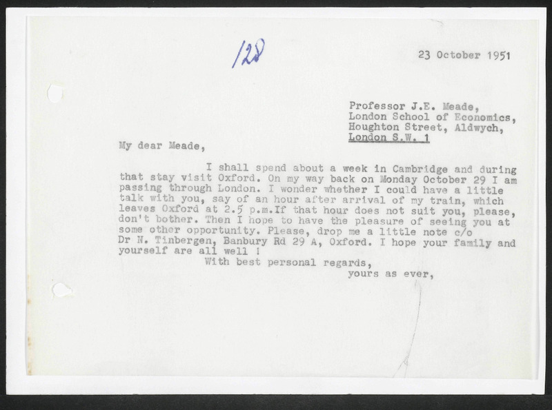 Letter to J.E. Meade