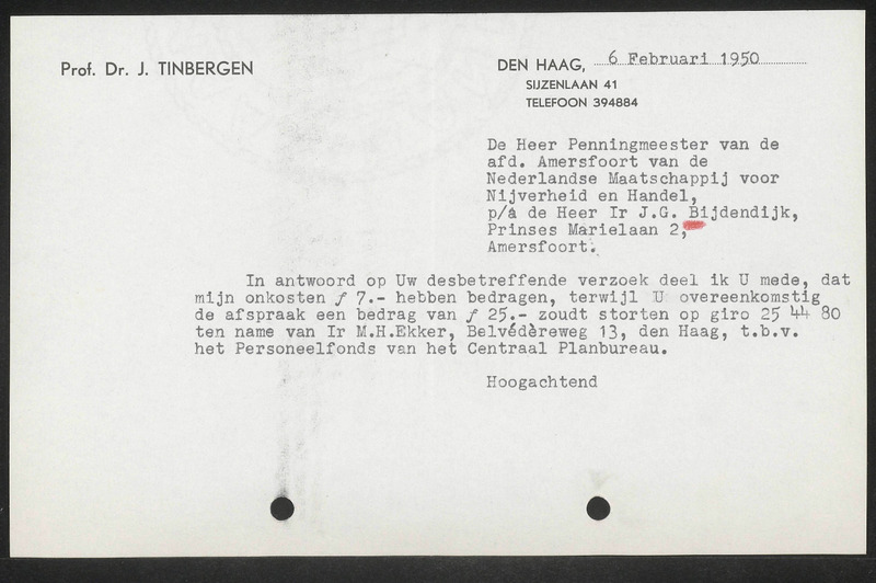 Letter to J.G. Bijendijk