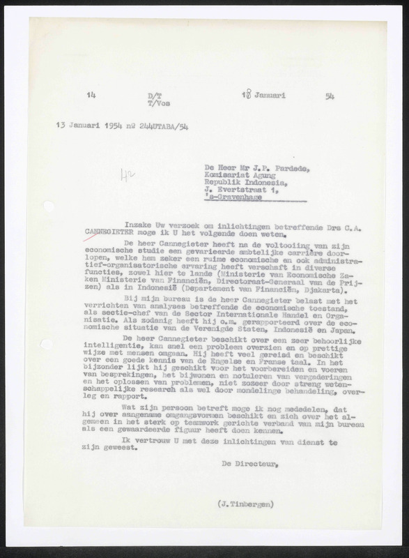 Letter to J.P. Pardede