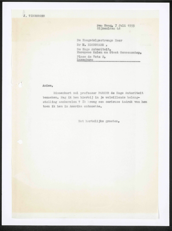 Letter to M. Kohnstamm
