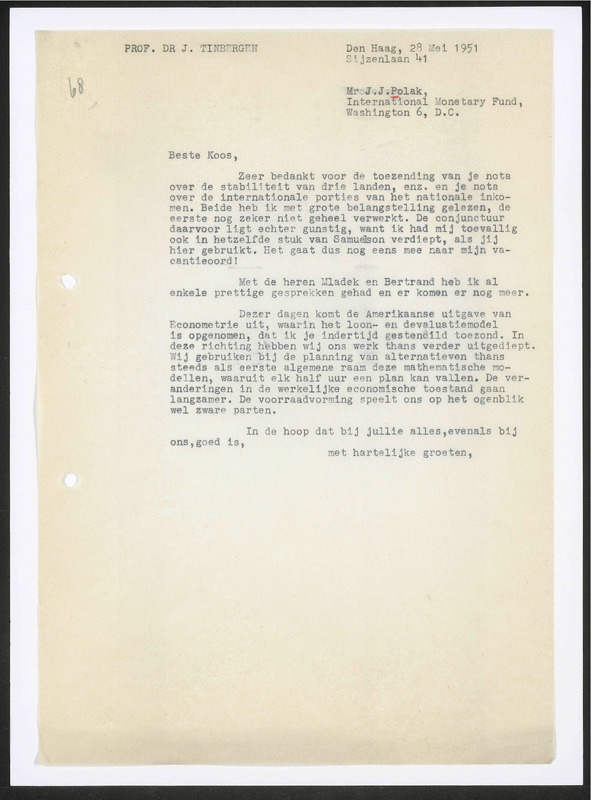 Letter to J.J. Polak
