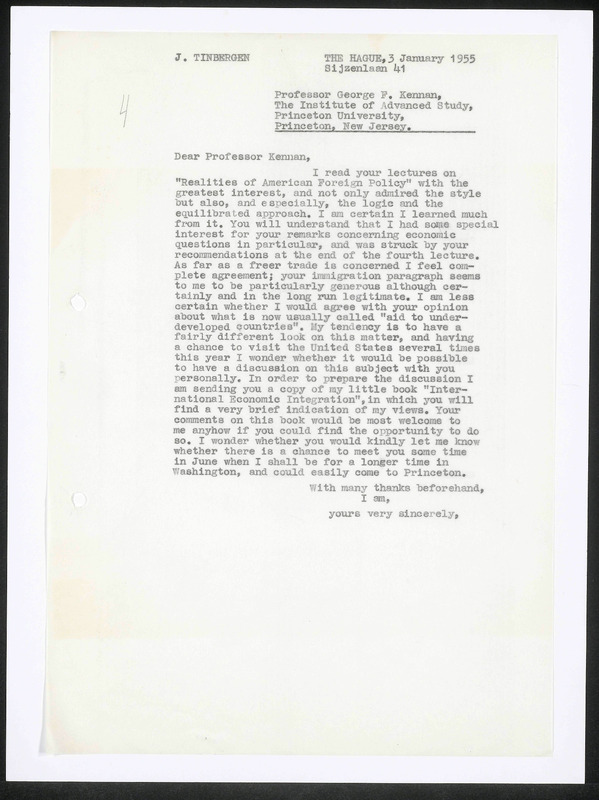 Letter to G.F. Kennan