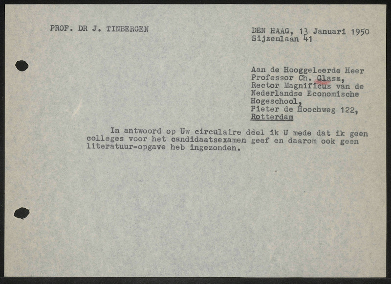 Letter to Ch. Glasz