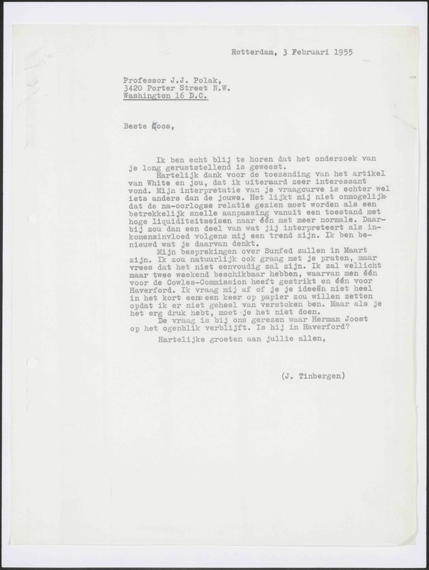 Letter to J.J. Polak