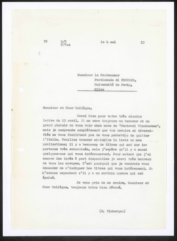 Letter to Ferdinando Di Fenizio