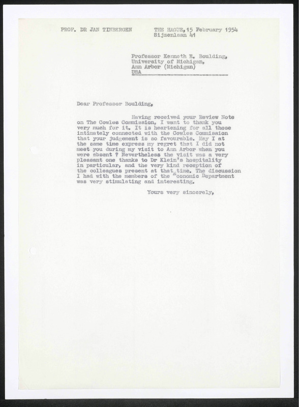 Letter to K.E. Boulding