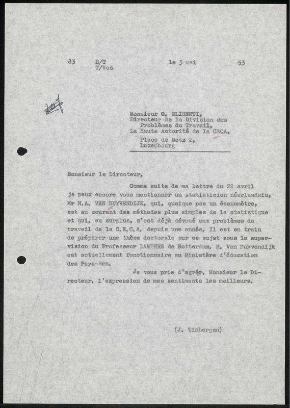 Letter to G. Glisenti