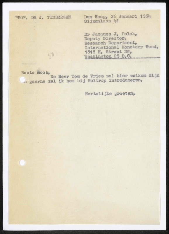 Letter to J.J. Polak