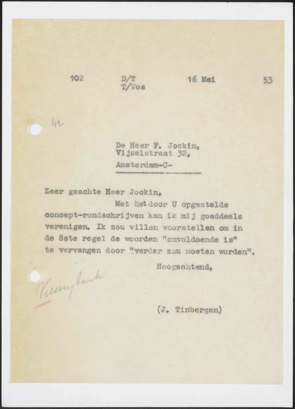 Letter to F. Jockin