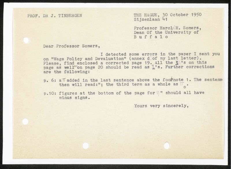 Letter to H.M. Somers