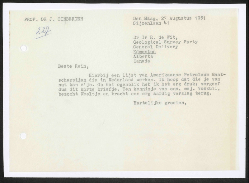Letter to R. de Wit