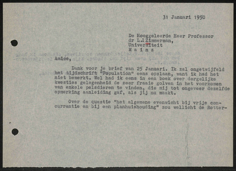 Letter to L.J. Zimmerman